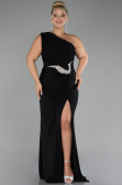 Robe De Fiançailles Grande Taille Longue Noir ABU4148