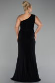 Robe De Fiançailles Grande Taille Longue Noir ABU4148