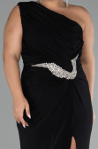 Robe De Fiançailles Grande Taille Longue Noir ABU4148