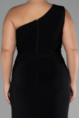 Robe De Fiançailles Grande Taille Longue Noir ABU4148