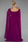 Robe Grande Taille Mousseline Longue Violet ABU3464