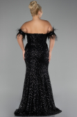 Robe De Soirée Grande Taille Longue Noir ABU4149