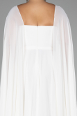 Robe Grande Taille Longue Mousseline Blanc ABU4161