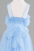 Robe de Soirée Enfants Longue Bleu ABU4221