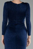 Robe de Soirée Longue Bleu Marine ABU3542