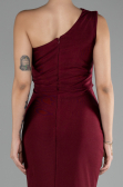 Robe De Soirée Longue Rouge Bordeaux ABU4116