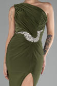 Robe De Soirée Longue Kaki ABU4116
