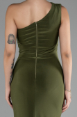 Robe De Soirée Longue Kaki ABU4116