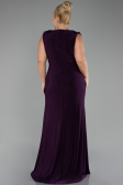 Robe De Soirée Grande Taille Longue Violet Foncé ABU2854