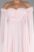 Robe Grande Taille Mousseline Longue Poudre ABU3464