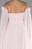 Robe Grande Taille Mousseline Longue Poudre ABU3464
