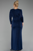 Robe de Soirée Grande Taille Longue Bleu Marine ABU3544