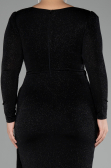 Robe de Soirée Grande Taille Longue Noir ABU3544