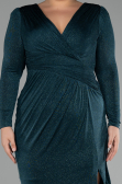 Robe de Soirée Grande Taille Longue Émeraude ABU3544
