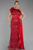 Robe De Fiançailles Grande Taille Longue Rouge ABU4060