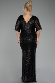 Robe de Soirée Grande Taille Longue Noir ABU2309
