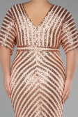 Robe De Soirée Grande Taille Longue Saumon ABU2309