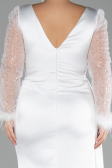 Robe Grande Taille Longue Blanc ABU3237