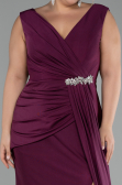 Robe Grande Taille Longue Prune ABU3737