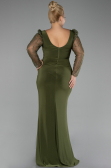 Robe De Soirée Grande Taille Longue Kaki ABU4119