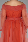 Robe Grande Taille Longue Orange ABU1535