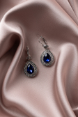 Boucle d'Oreille Bleu Marine UK527