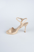 Chaussure de soirée Longue Cuir Verni Vison ABU4235