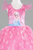 Robe de Soirée Enfants Longue Rose ABU4238
