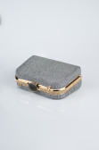 Sac de Soirée Luxe Argenté Platine KC128