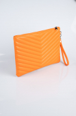 Sac de Soirée Cuir Orange KC413