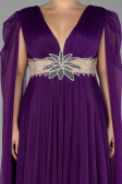 Robe De Fiançailles Grande Taille Longue Violet ABU4259