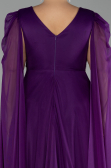 Robe De Fiançailles Grande Taille Longue Violet ABU4259