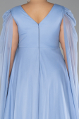 Robe De Fiançailles Grande Taille Longue Bleu clair ABU4259