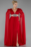 Robe De Fiançailles Grande Taille Longue Rouge ABU4259
