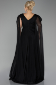Robe De Fiançailles Grande Taille Longue Noir ABU4259