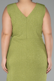 Robe De Soirée Grande Taille Midi Pistache vert ABK1752