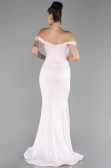 Robe de Soirée Longue Satin Poudre ABU4264