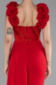Robe de Soirée Longue Mousseline Rouge ABU4272
