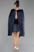 Robe De Soirée Courte Bleu Marine ABK2152
