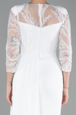 Robe de Soirée Longue Mousseline Blanc ABU4293