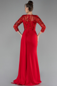 Robe de Soirée Longue Mousseline Rouge ABU4293