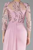 Robe de Soirée Longue Mousseline Poudre ABU4293