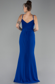 Robe de Soirée Longue Bleu Saxe ABU4299
