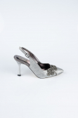 Chaussure de soirée Coupe Au Laser Platine MJ4101