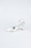 Stiletto Coupe Au Laser Argent MJ4102