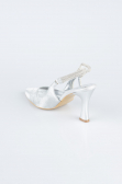 Stiletto Coupe Au Laser Argent MJ4102