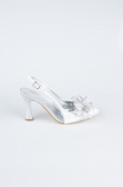 Chaussure de soirée Satin Argent MJS4100