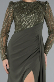 Robe de Soirée Longue Kaki ABU4310