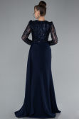 Robe de Soirée Longue Bleu Marine ABU4310