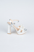 Chaussure Coupe Au Laser Argent MJL2331